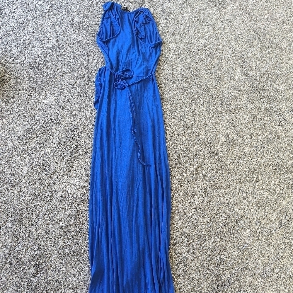 EUC Felicity & Coco Blue Ruffle High/Low Dress XS - Picture 5 of 6